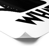 Kat wat grappig zwart kat moordende kat met mes poster (Hoek)