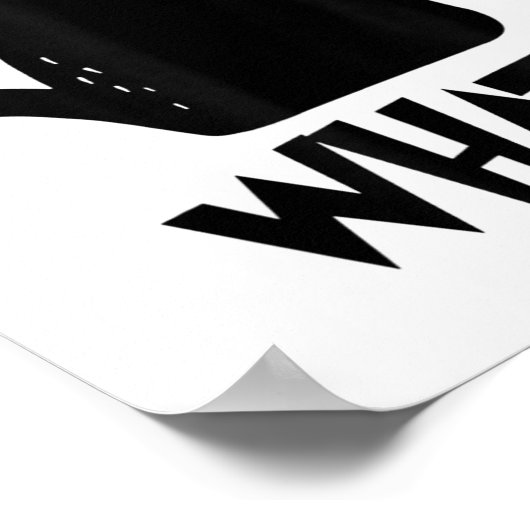 Kat wat grappig zwart kat moordende kat met mes poster (Hoek)