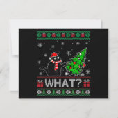 Kat Wat Grappig Zwart Kat Pushing Kerstboom (Achterkant)