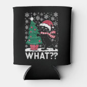 Kat Wat Grappig Zwart Kat Pushing Kerstboom Blikjeskoeler (Voorkant)