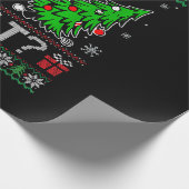 Kat Wat Grappig Zwart Kat Pushing Kerstboom Cadeaupapier (Hoek)