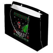 Kat Wat Grappig Zwart Kat Pushing Kerstboom Groot Cadeauzakje (Achterkant Gekanteld)