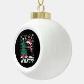 Kat Wat Grappig Zwart Kat Pushing Kerstboom Keramische Bal Ornament (Rechts)