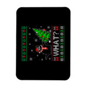 Kat Wat Grappig Zwart Kat Pushing Kerstboom Magneet (Verticaal)