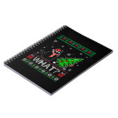 Kat Wat Grappig Zwart Kat Pushing Kerstboom Notitieboek (Linkerzijde)