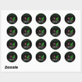 Kat Wat Grappig Zwart Kat Pushing Kerstboom Ronde Sticker (Vel)