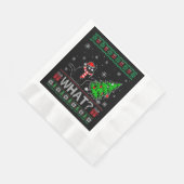 Kat Wat Grappig Zwart Kat Pushing Kerstboom Servet (Hoek)