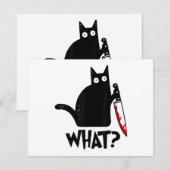 Kat Wat_ Grappige Zwarte Kat (Voorkant / Achterkant)