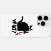 Kat Wat_ Grappige Zwarte Kat Case-Mate iPhone Case (Achterkant (horizontaal))