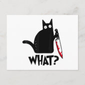 Kat Wat_ Grappige Zwarte Kat  Informatiekaartje (Achterkant)