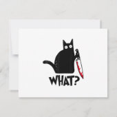 Kat Wat_ Grappige Zwarte Kat RSVP Kaartje (Achterkant)