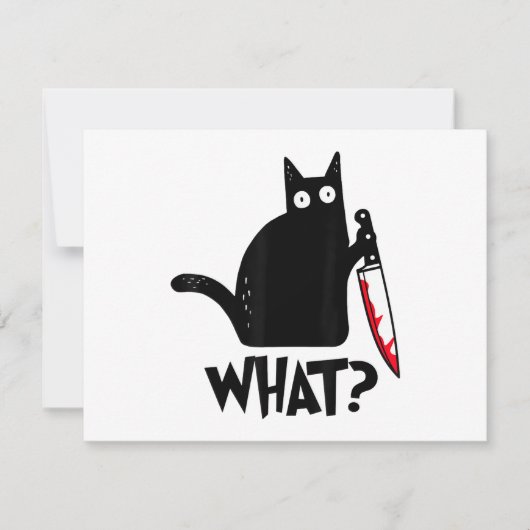 Kat Wat_ Grappige Zwarte Kat  Save The Date (Voorkant)