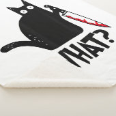 Kat Wat_ Grappige Zwarte Kat  Sherpa Deken (3/4)