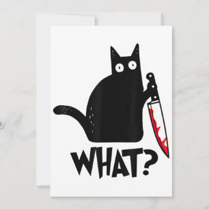 Kat Wat Grappige Zwarte Kat Shirt Moorddadige Kat Kaart