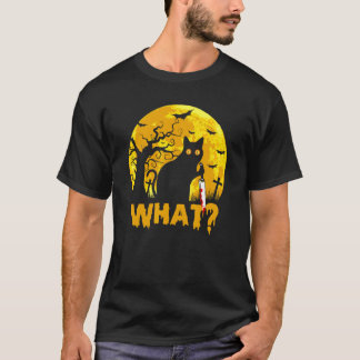 Kat Wat Halloween Zwarte Kat met Mes - Grappige Wa T-shirt