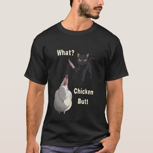 Kat Wat Kippenkont T-shirt (Voorkant)