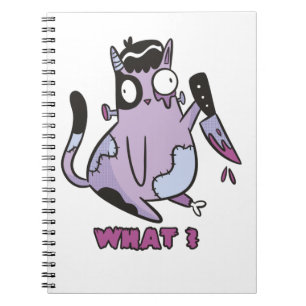 Kat Wat? Moorddadige Kat, Zombie Kat Halloween Notitieboek