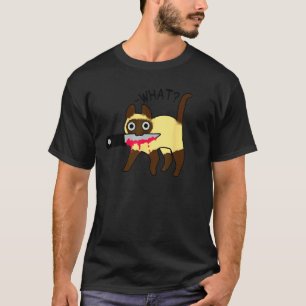 Kat Wat Moorddadige Siamese Kat Met Mes Hallowee T-shirt