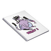 Kat Wat? Murderous Cat, Zombie Cat Halloween Notitieboek (Rechterzijde)