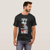 Kat wat zwart kat moordende kat met mes 1 t-shirt (Voorkant volledig)
