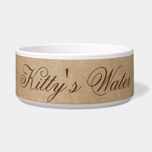 Kat water   Bruine textuur Kat Water Bowl Voerbakje
