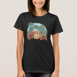 Kat Water geven aan Planten Tuinieren Tuinier Kat  T-shirt