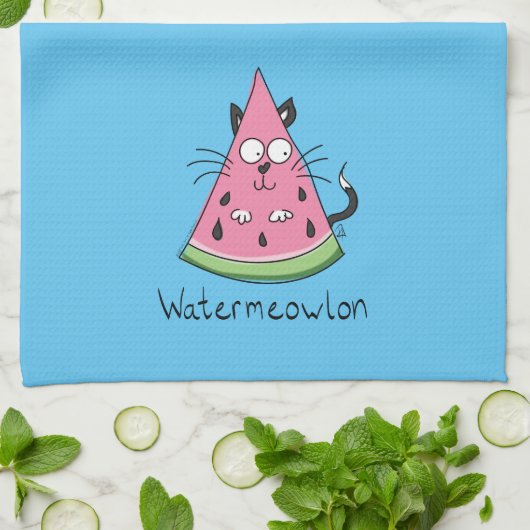 Kat Watermeloen Kind Theedoek (Gevouwen)