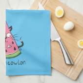 Kat Watermeloen Kind Theedoek (Quarter Fold)