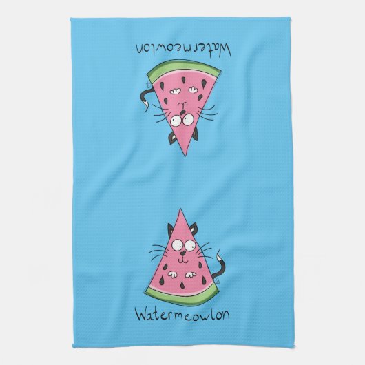 Kat Watermeloen Kind Theedoek (Verticaal)