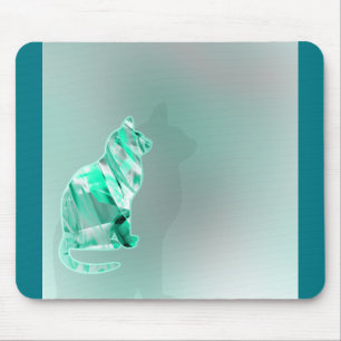 Kat Waterverf Dier voor Regenbooggroene kat Lovers Muismat