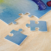 Kat Waterverf foto puzzel met geschenkdoos (Zijkant)