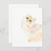 Kat Waterverf Kunst door Shelley Bedankkaart (Voorkant / Achterkant)