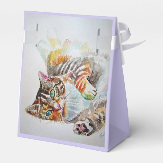 Kat Waterverf op zaterdag Bedankdoosjes (Achterkant)