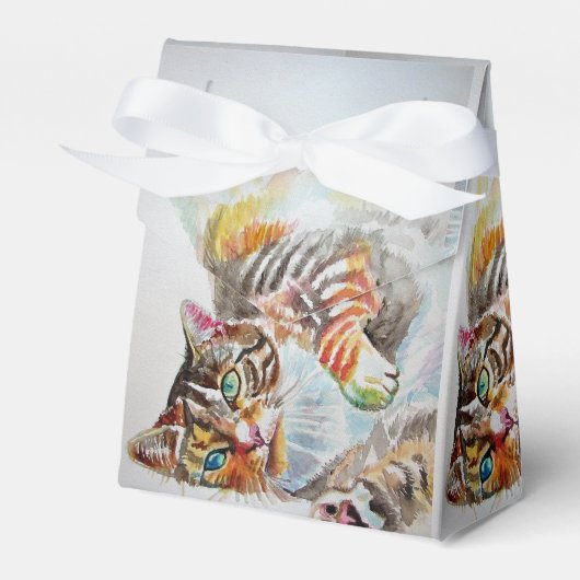 Kat Waterverf op zaterdag Bedankdoosjes (Voorkant Zijde)