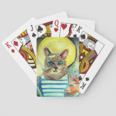 Kat waterverf pokerkaarten (Achterkant)