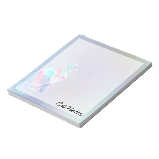 Kat Waterverf Regenboogdier voor kattenbroodjes Notitieblok (Linkerzijde)