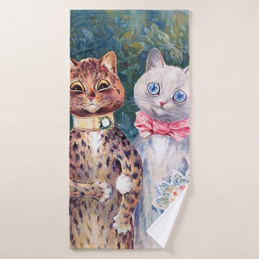 Kat Wedding, huwelijk, bride, Louis Wain Badhanddoek (Badhanddoek)