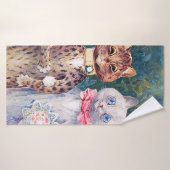 Kat Wedding, huwelijk, bride, Louis Wain Badhanddoek (Badhanddoek)