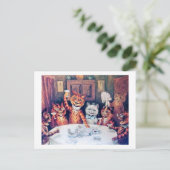 Kat Wedding, huwelijk, bride, Louis Wain Briefkaart (Staand voorkant)