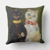 Kat Wedding, huwelijk, bride, Louis Wain Buitenkussen (Achterkant)