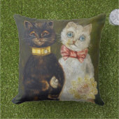 Kat Wedding, huwelijk, bride, Louis Wain Buitenkussen (Gras)