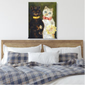 Kat Wedding, huwelijk, bride, Louis Wain Canvas Afdruk (Insitu (Slaapkamer))