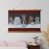 Kat Wedding, huwelijk, bride, Louis Wain Hangend Wandkleed (Slaapkamer)