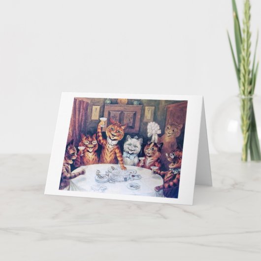 Kat Wedding, huwelijk, bride, Louis Wain Kaart (Voorkant)