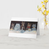 Kat Wedding, huwelijk, bride, Louis Wain Kaart (Gele Bloem)