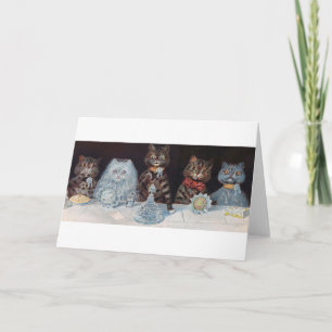 Kat Wedding, huwelijk, bride, Louis Wain Kaart