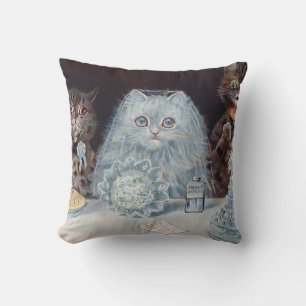 Kat Wedding, huwelijk, bride, Louis Wain Kussen