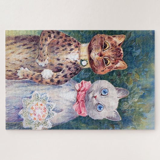 Kat Wedding, huwelijk, bride, Louis Wain Legpuzzel (Horizontaal)