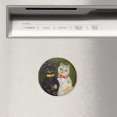 Kat Wedding, huwelijk, bride, Louis Wain Magneet (Insitu (Vaatwasser))