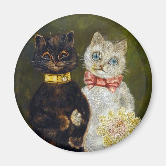 Kat Wedding, huwelijk, bride, Louis Wain Magneet (Voorkant)